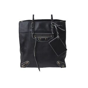 Balenciaga PAPER leather THE black white handbag